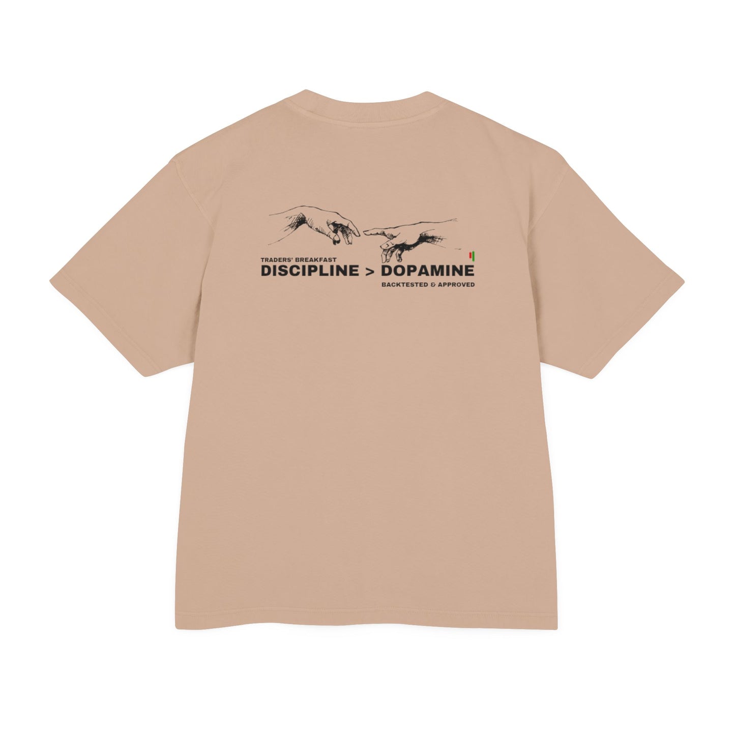 BEST SELLER Discipline > Dopamine Best Selling Graphic Tee - Traders' Breakfast Stoic Edition