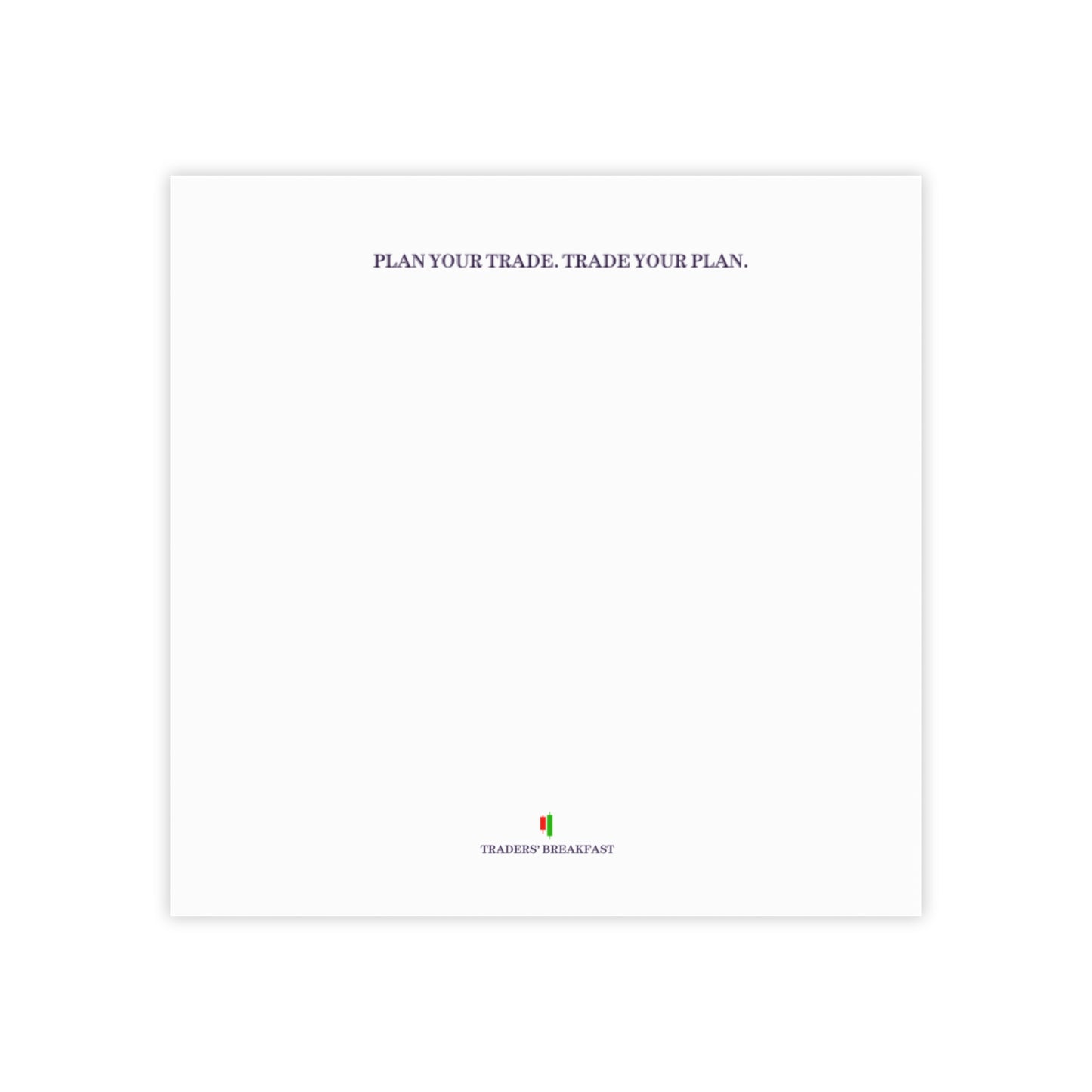 Traders' Breakfast Sticky Note Pad