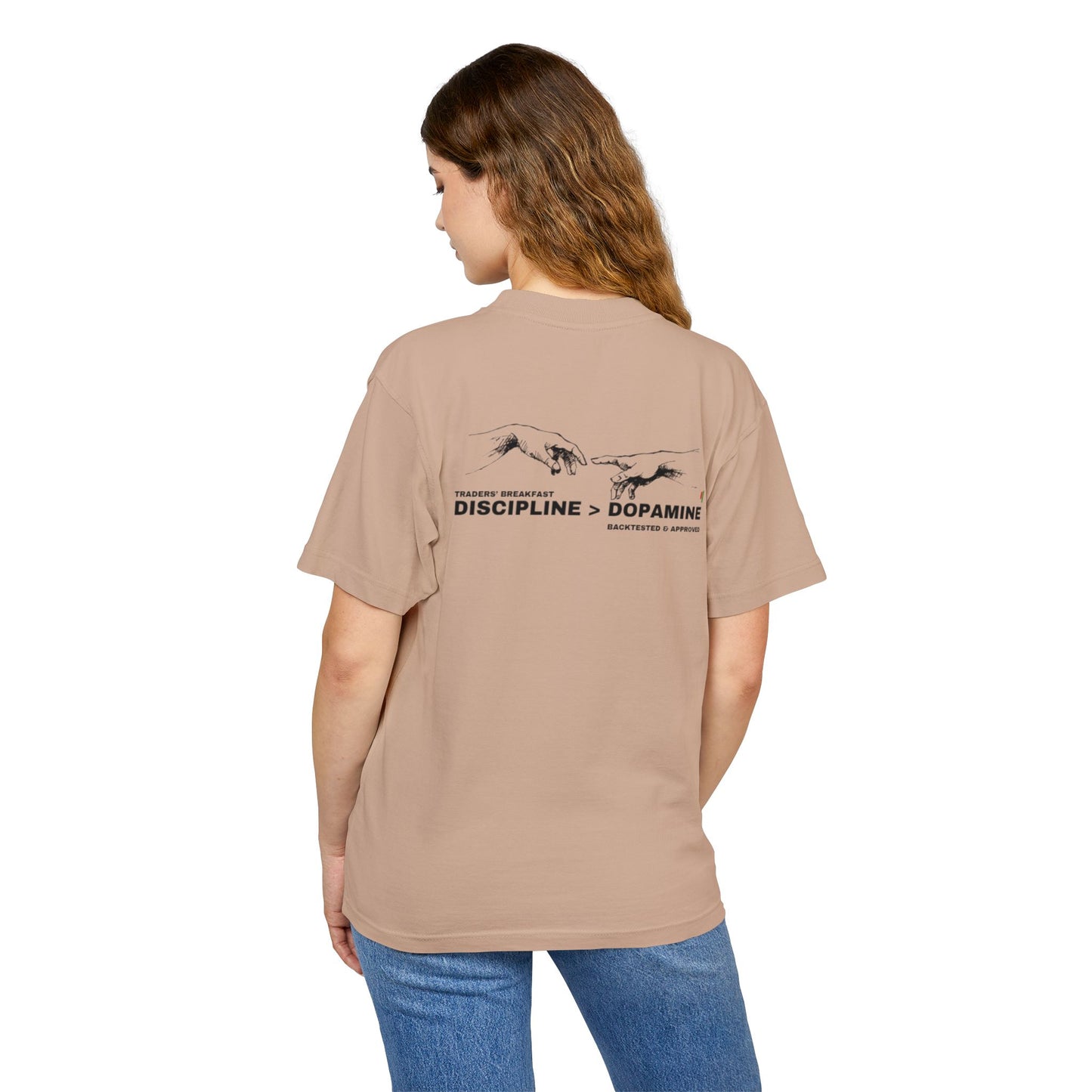 BEST SELLER Discipline > Dopamine Best Selling Graphic Tee - Traders' Breakfast Stoic Edition