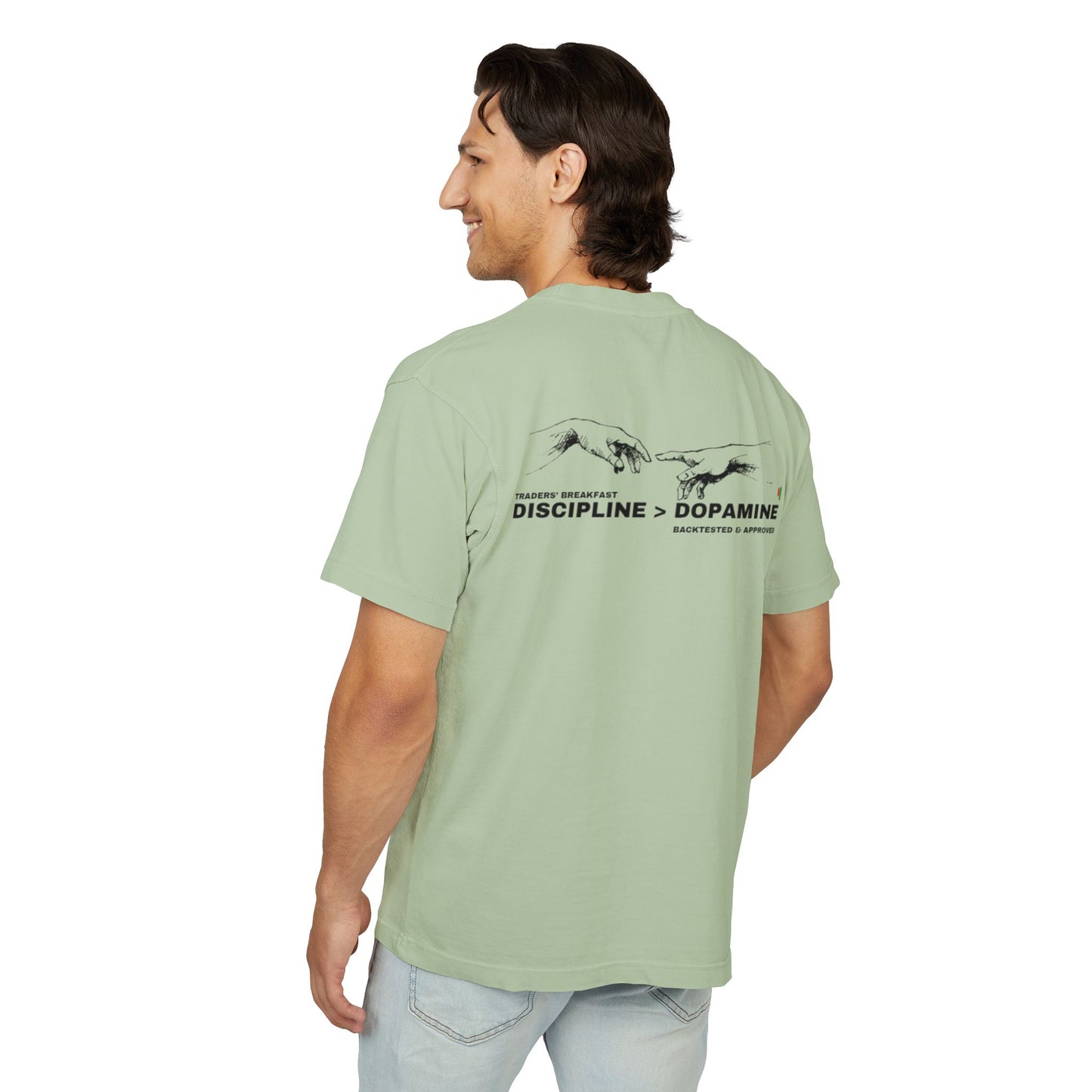 BEST SELLER Discipline > Dopamine Best Selling Graphic Tee - Traders' Breakfast Stoic Edition