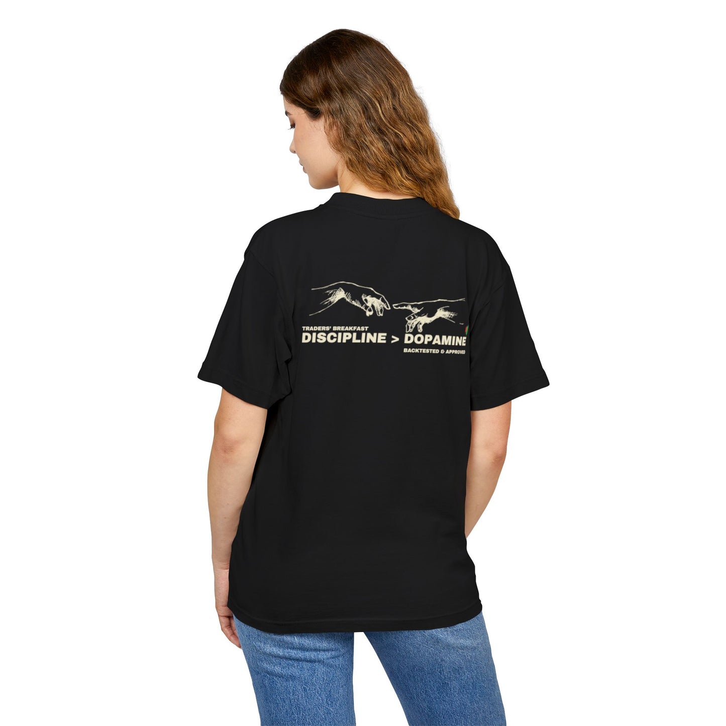 BEST SELLER Discipline > Dopamine Best Selling Graphic Tee - Traders' Breakfast Stoic Edition