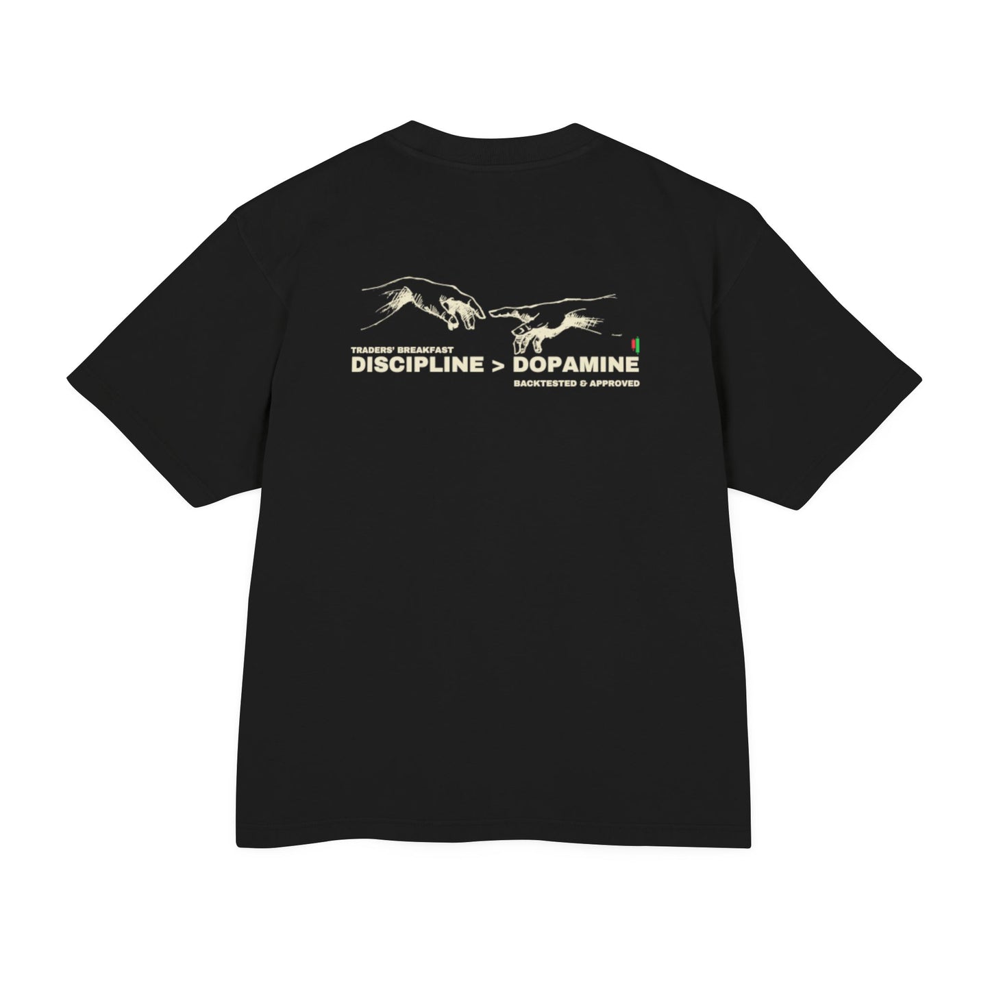 BEST SELLER Discipline > Dopamine Best Selling Graphic Tee - Traders' Breakfast Stoic Edition