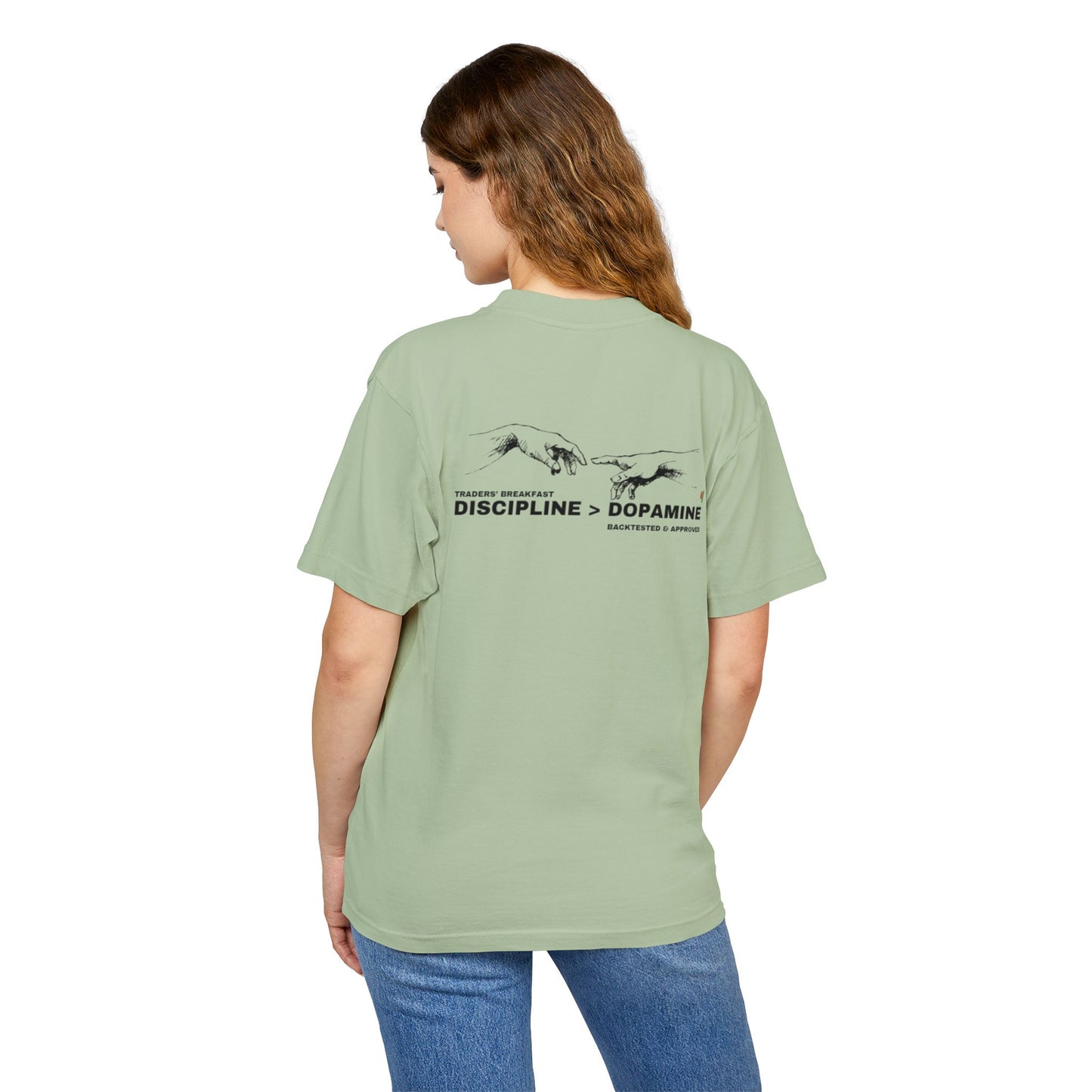 BEST SELLER Discipline > Dopamine Best Selling Graphic Tee - Traders' Breakfast Stoic Edition