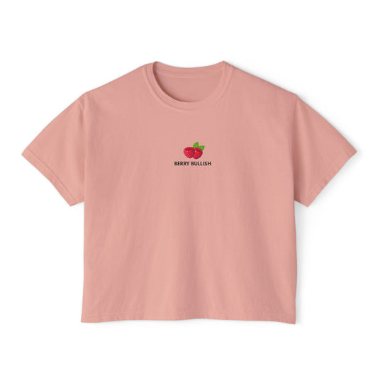 Berry Bullish Boxy Women's Tee Sizes: S-2XL