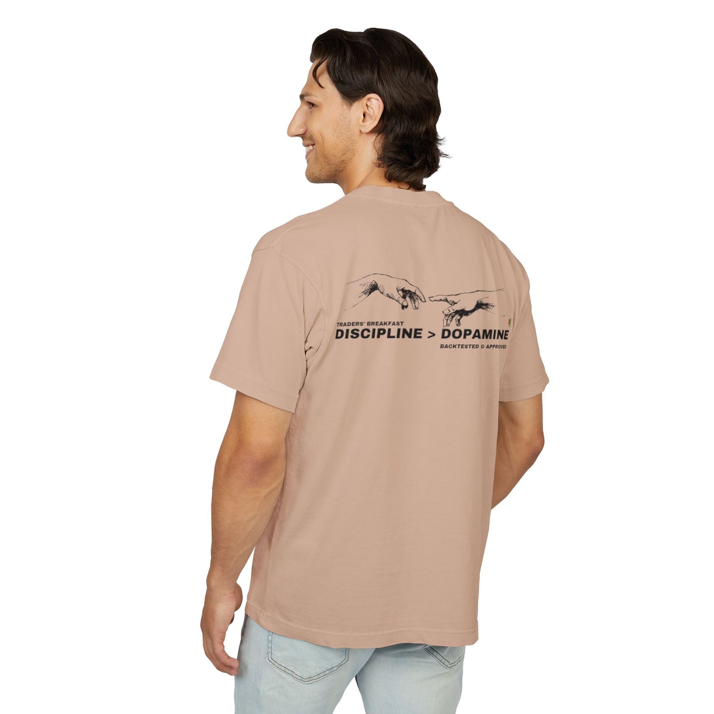 BEST SELLER Discipline > Dopamine Best Selling Graphic Tee - Traders' Breakfast Stoic Edition