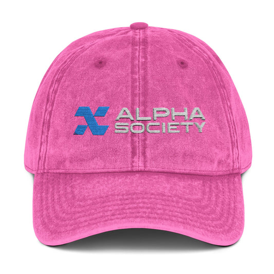 Alpha x Society Vintage Embroidered Cap - Classic Adjustable Hat