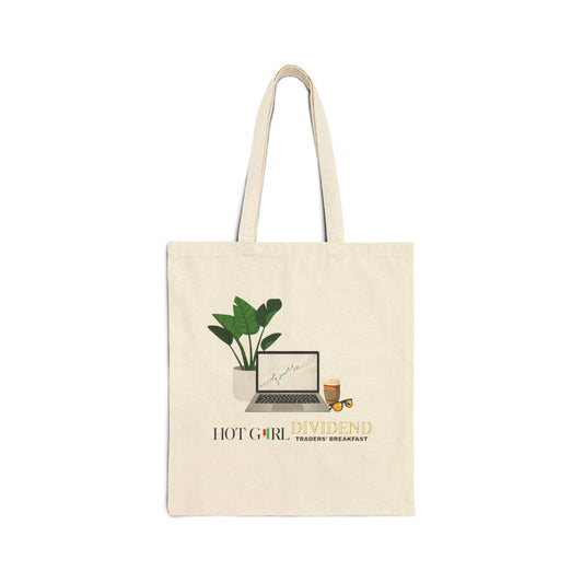 Hot Girl Dividend Cotton Canvas Tote Bag